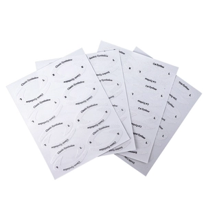 Reusable white eye makeup stencils for classic eyeshadow and cat eyeliner application