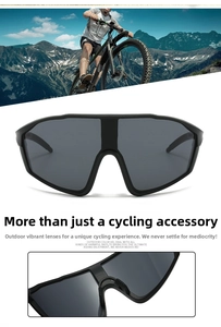 Detail view of large frame cycling sunglasses featuring matte black finish and soft nose pads