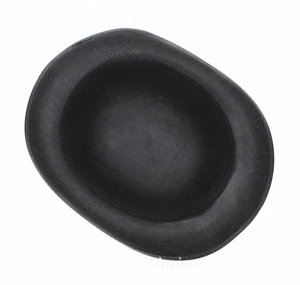 Detailed top view showing the soft felt texture of a black magician top hat for costumes