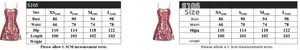 Detailed size guide table for pink sequin mini dress with measurements in centimeters