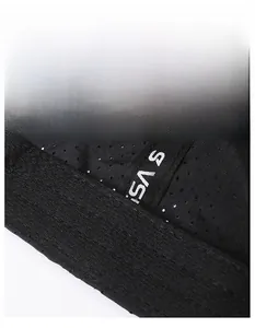 Detail view of the breathable mesh fabric and wide moisture-wicking sweatband inside the hat