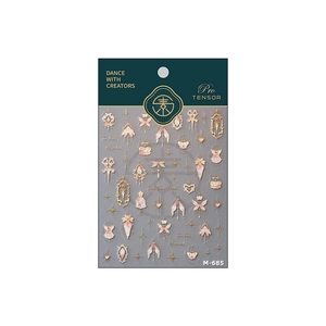 Pro TENSOR M-685 gold embossed nail stickers with baroque patterns in retail packaging
