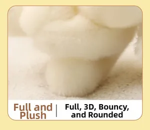 Detail of plush koala toy showing the soft white high-quality elastic cotton filling