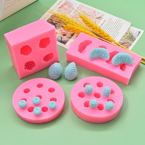 Fruit Shape Silicone Mold 3D Strawberry Blueberry Orange For Cake Decoration DIY Baking Chocolate Candy Tools