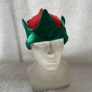 Couronne chapeau d'elfe de Noël rouge et vert pour costumes enfants et adultes