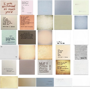 Detailed view of 60 vintage aesthetic inspirational quote stickers for DIY luggage