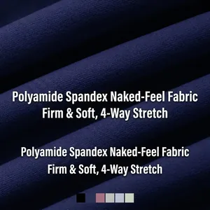 Reggiseno sportivo a costine due pezzi blu navy in nylon elasticizzato a quattro vie