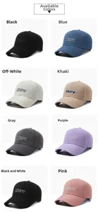 Detailed grid showing 8 colors of baseball caps with Share embroidered letters