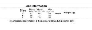 Size chart for sleeveless knitted maxi dress detailing bust waist and hip measurements