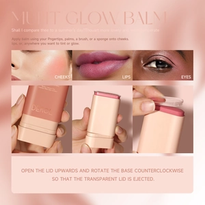 Multi-use cream blush stick for cheeks and lips with a natural dewy finish