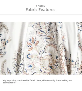 Macro detail of breathable Paisley print fabric with soft and skin-friendly texture
