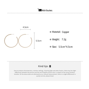 Detailed view of matte 18k gold plated hoop earrings with precise size and weight specs
