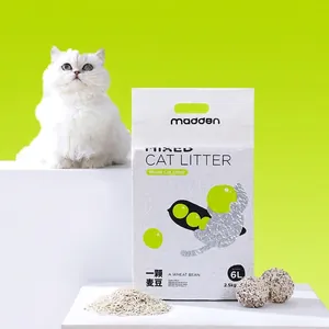 Mixed Cat Litter Tofu Bentonite Odor Control Fast Clumping Dust Free Flushable Natural Material For Cats