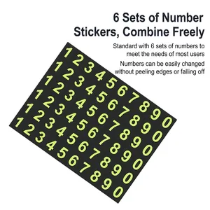 Car dashboard phone holder with fluorescent green numbers for temporary parking signs