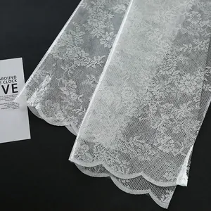 Waterproof white floral lace mesh wrap for flower bouquets and DIY craft materials