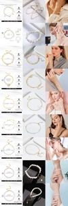 Baroque natural freshwater pearl bracelet in S925 sterling silver with 14K gold plating