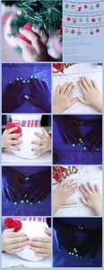 Luminous Christmas nail stickers for kids featuring Santa and snowflake designs in the dark