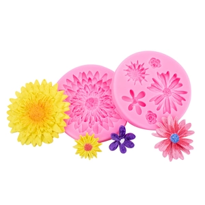 Stampi in silicone a margherita e girasole per sapone fai-da-te, candele e dolci