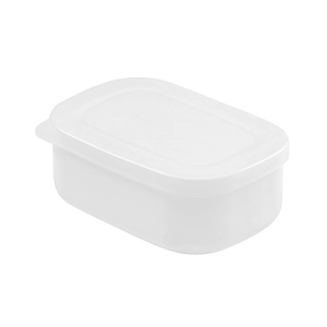 Contenitore rettangolare bianco per congelatore con coperchio ermetico per cereali
