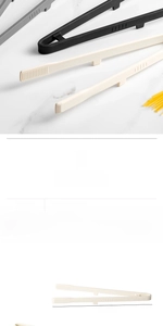 Silicone food tongs measuring 26.5cm long for heat-resistant cooking and steak flipping