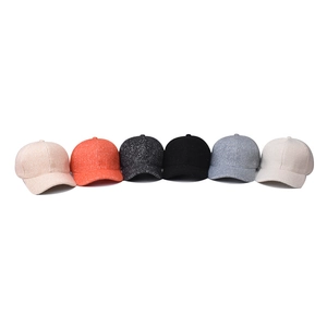Winter fleece baseball caps set in six colors including pink, orange, grey and black