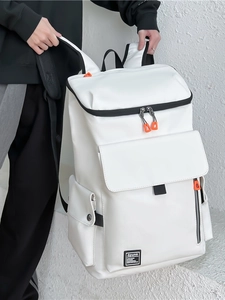 Large Capacity Backpack Waterproof Nylon Reflective Strip Travel School Bag Urban Streetwear Style Casual For Men Women