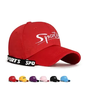 Baseball Cap Sports Embroidery Ribbon Curved Brim Adjustable Sun Hat For Men Women Casual Outdoor Fashion