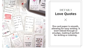Gros plan de mini cartes de boîte à déjeuner avec illustrations et mots d'amour
