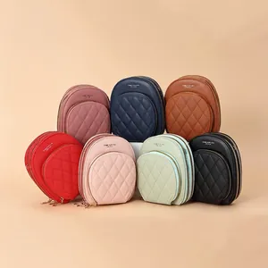 Chic quilted crossbody bags in multiple colors with gold zippers and stylish square shape