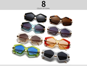 Multiple colors of oversized square sunglasses featuring eight stylish options