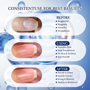 Durcisseur d'ongles naturel montrant l'effet avant-après pour ongles fragiles et abîmés
