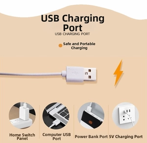 Detailed view of the USB-A interface for 3D night light compatible with power banks and PCs