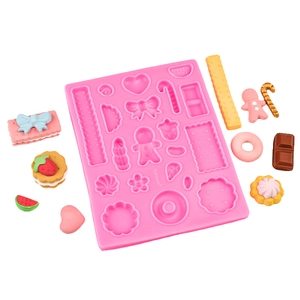 Rosa Silikonform für Schokoladendesserts, Tonhandwerk und Fondant-Kuchendekorationen
