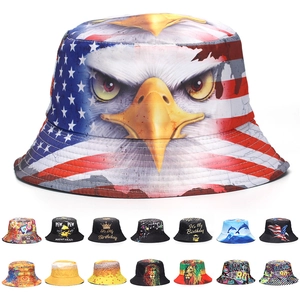 Unisex Fischerhut Polyester Sonnenschutz Outdoor Reisen Retro Vintage Digitaldruck Grafik Breitkrempiger Anglerhut