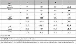 Detailed size guide table for slim fit high neck dress with measurements in centimeters