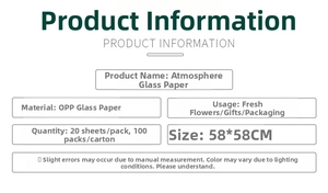 Specifications of snowflake cellophane wrap for Christmas gift and flower packaging