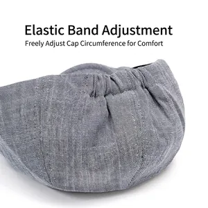 Casquette plate grise pour homme avec bande élastique réglable pour un tour de tête idéal