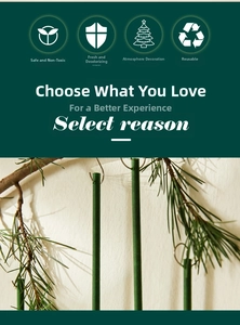 Deep green pine-scented sticks with hooks for Christmas tree decoration and freshening