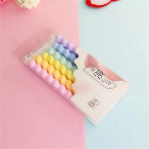 Romantic Spiral Heart Shape Birthday Candles Macaron Multicolor Cake Topper Decoration For Birthday Wedding Baking Accessories