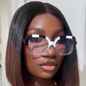 Square Anti-Blue Light Glasses PC Frame AC Lens Fashion Eyeglasses Frame For Office Unisex Lightweight