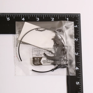 Detailed view of the gothic black choker necklace size measurement on white background