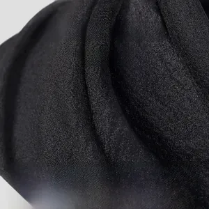 Close-up of pleated organza fabric texture on a black UV protection sun hat visor