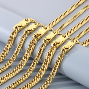 Stainless Steel Cuban Link Curb Chain Necklace And Bracelet Hip Hop Punk Style Jewelry For Men Women