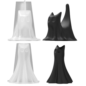 Siliconen mal set spookkat voor DIY Halloween hars ambachten en geurkaarsen