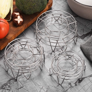 Support À Vapeur Rond En Acier Inoxydable Trépied Support De Casserole Grilles De Refroidissement Dessous De Plat Pour Cuisine