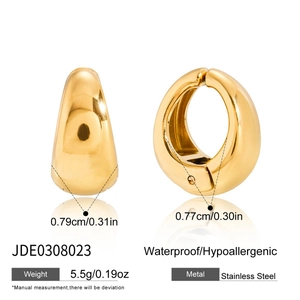Detailed size and weight specs for gold elephant rhinestone stainless steel earrings