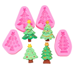Molde de silicona árbol de Navidad para decorar pasteles de fondant chocolate y galletas
