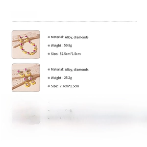 Detailed size and weight specifications for enamel geometric necklace and earrings set
