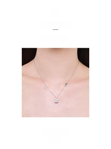 S925 sterling silver Scorpio necklace featuring a zircon pendant and zodiac symbol charm