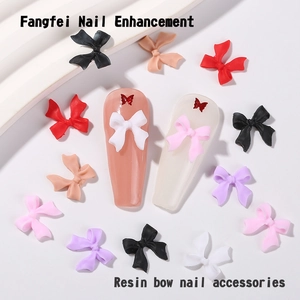 3D Resin Bow Nail Art Decorations Matte Colorful Bowknot Charms For DIY Manicure Japanese Style Professional Accessories